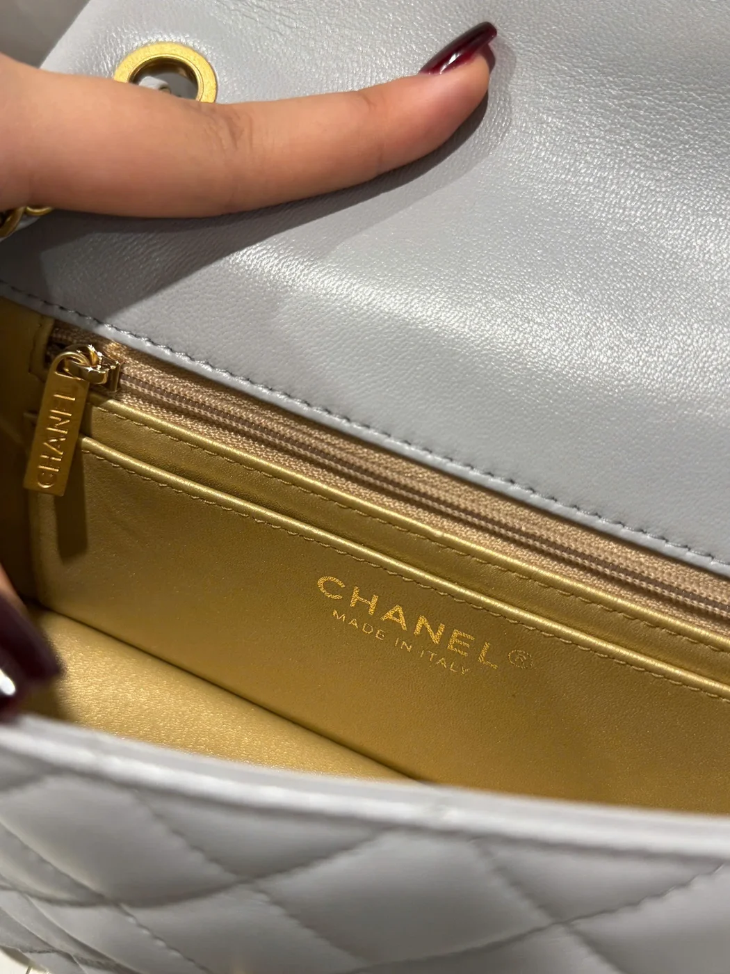 Chanel Classic Flap Mini Grey Gold Hardware 20 cm Bag product view 7