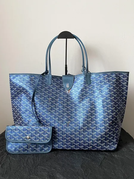 Goyard Green Goyardine Coated Canvas and Leather Saint Louis GM Tote product view 3