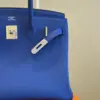 Hermès Birkin 30 Electrique Blue Palladium Hardware Bag product view 6