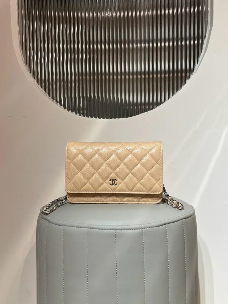 ChanelCaviar Quilted Wallet on Chain Woc Beige Bag product view 1