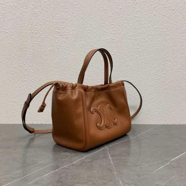 Celine Cabas Brown Soft Leather 22x17x15cm Bag product view 5