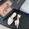 Chanel Women Ivory Quilted Leather Mules product view 3
