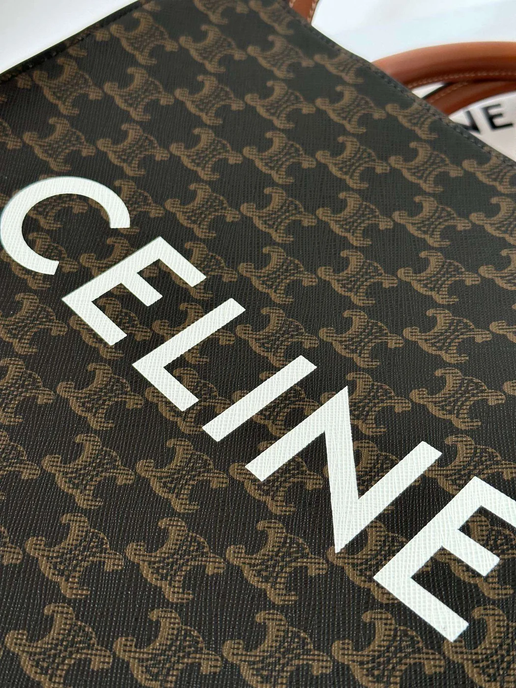 Celine Tote Triomphe Canvas Handbag 28x32cm product view 4