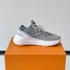 Louis Vuitton Men Grey Knit Fabric Sneakers product view 6