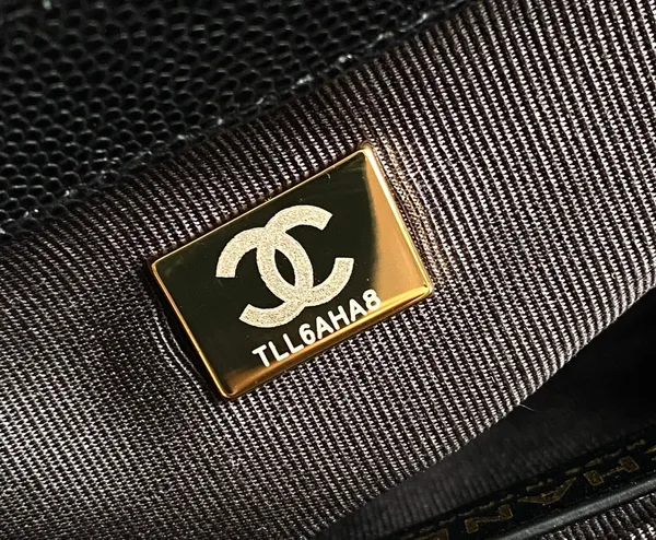 Chanel Medium 25 Boy Bag In Black Lambskin Gold Hardware product view 4