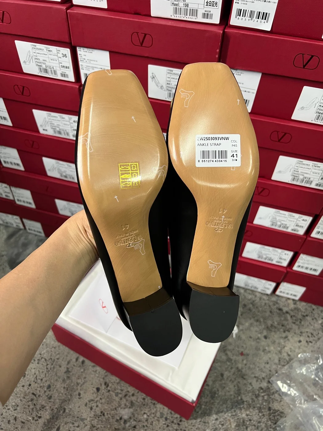 Valentino Women Black Leather Heels product view 6