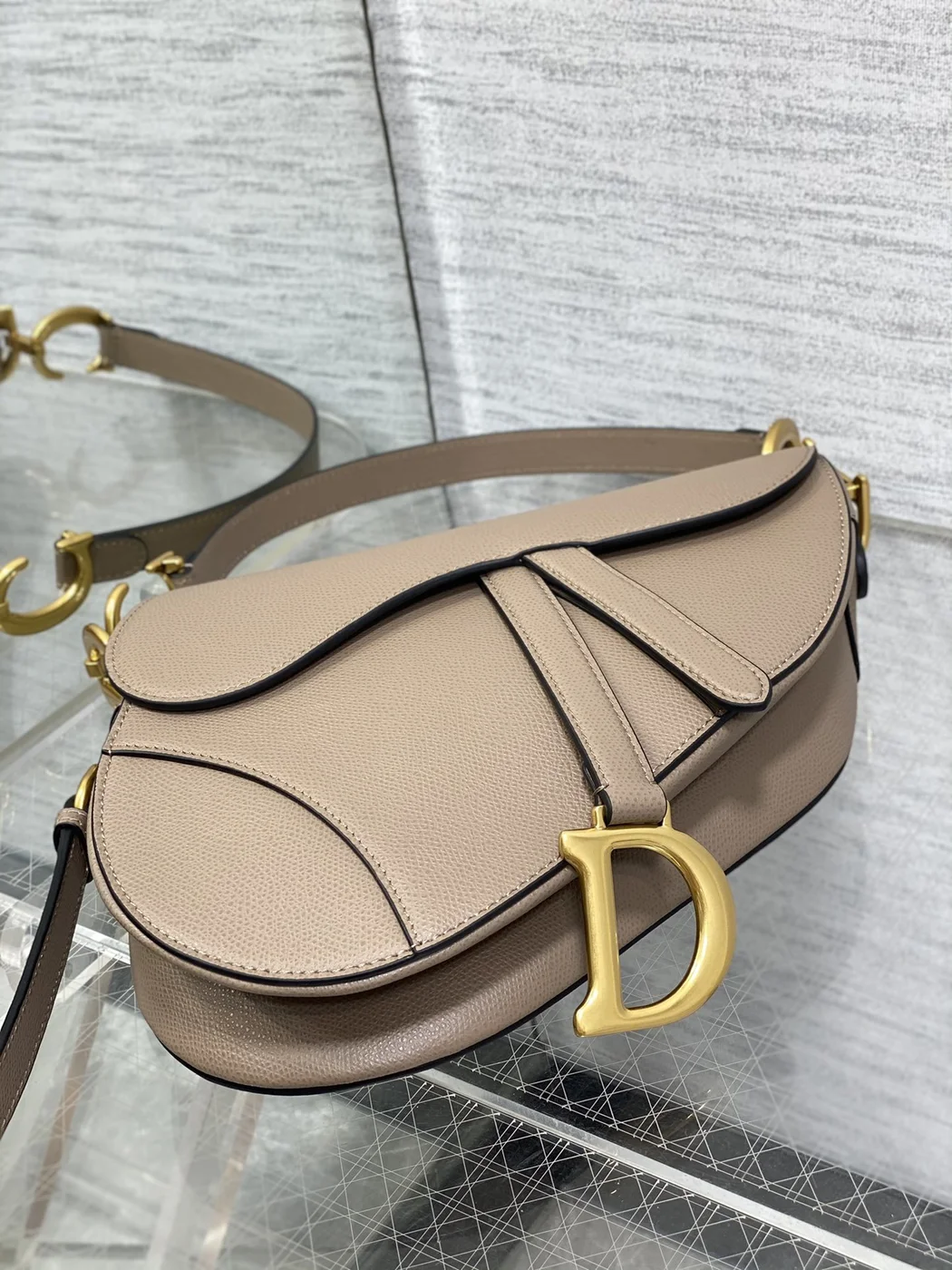 Dior Saddle Bag in Brown Gold Hardware product view 6