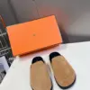 Hermès Women Tan Suede Slip On Mules product view 1