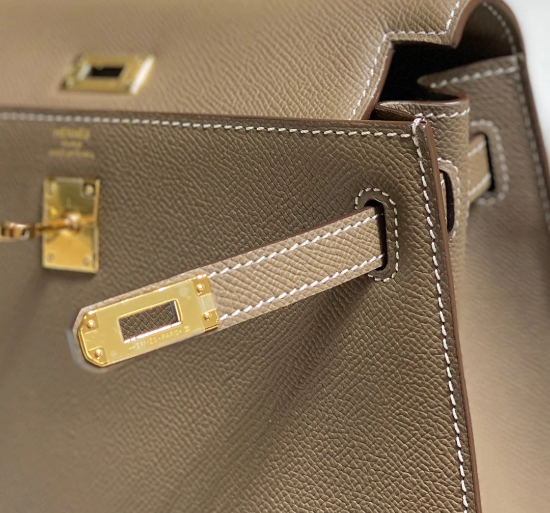 Hermès 25 bag in Etoupe Epsom leather with gold hardware product view 5