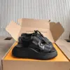 Louis Vuitton Women Black Leather Sporty Sandals product view 5