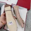 Valentino Women Nude Patent Leather Studded Flats product view 2