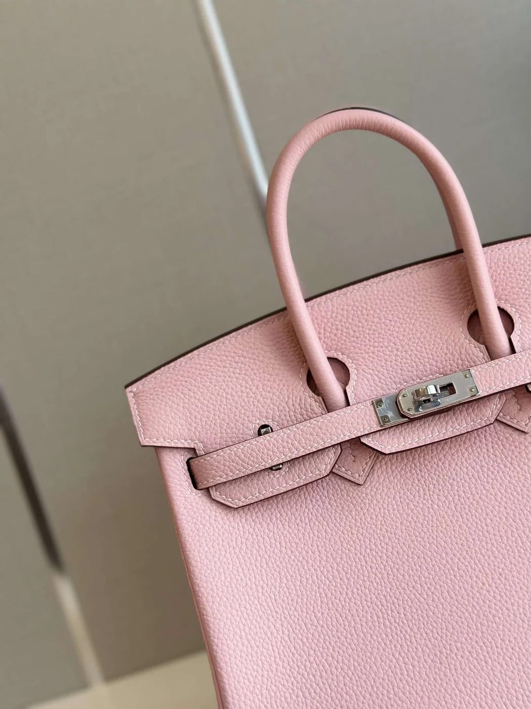 Hermès Birkin 25 Rose Pink Togo Leather Palladium Hardware Bag product view 3