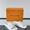 Louis Vuitton Men White Printed Fabric Slides product view 5