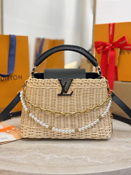 Louis Vuitton Capucines BB Handbag Brown Beige product view 2