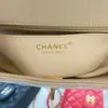 Chanel Handle Charm Handbags Lock Gold Demi White 20x12cm product view 6