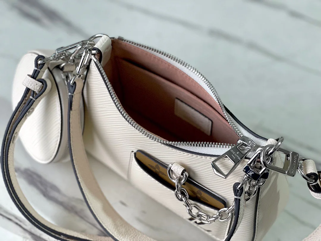 Louis Vuitton Marellini Epi White Full Set Handbags 20 cm product view 4