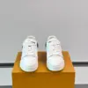 Louis Vuitton Men White Leather Sneakers With Green Graphic product view 2