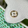 Louis Vuitton Capucines Green And White Pattern Handbags 21 cm product view 5
