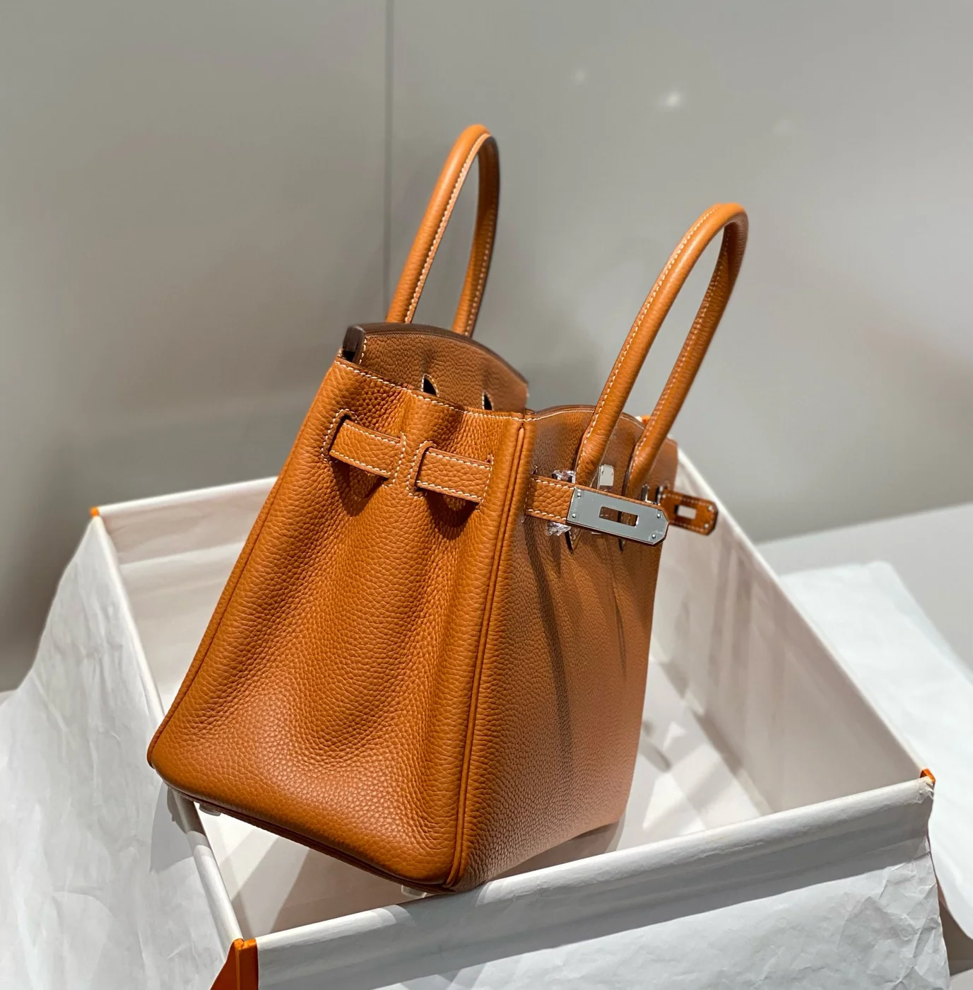 Hermès Birkin 30 Brown Togo Leather Silver Hardware Bag product view 4