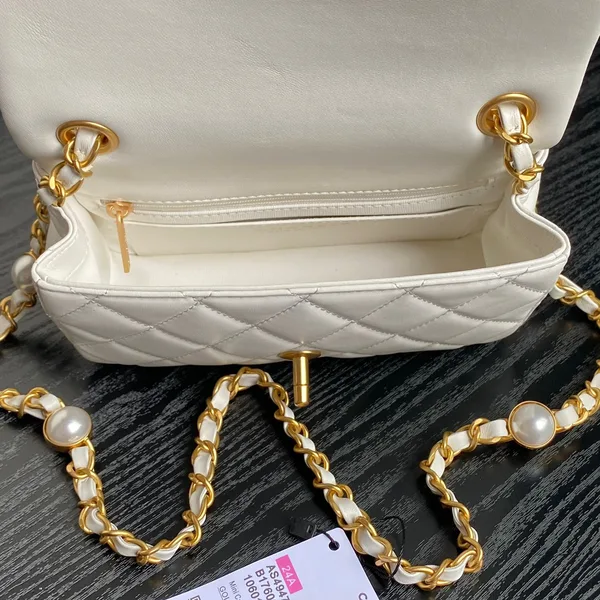 Chanel Mini Flap Bag Top Handle Pearl Chain product view 7