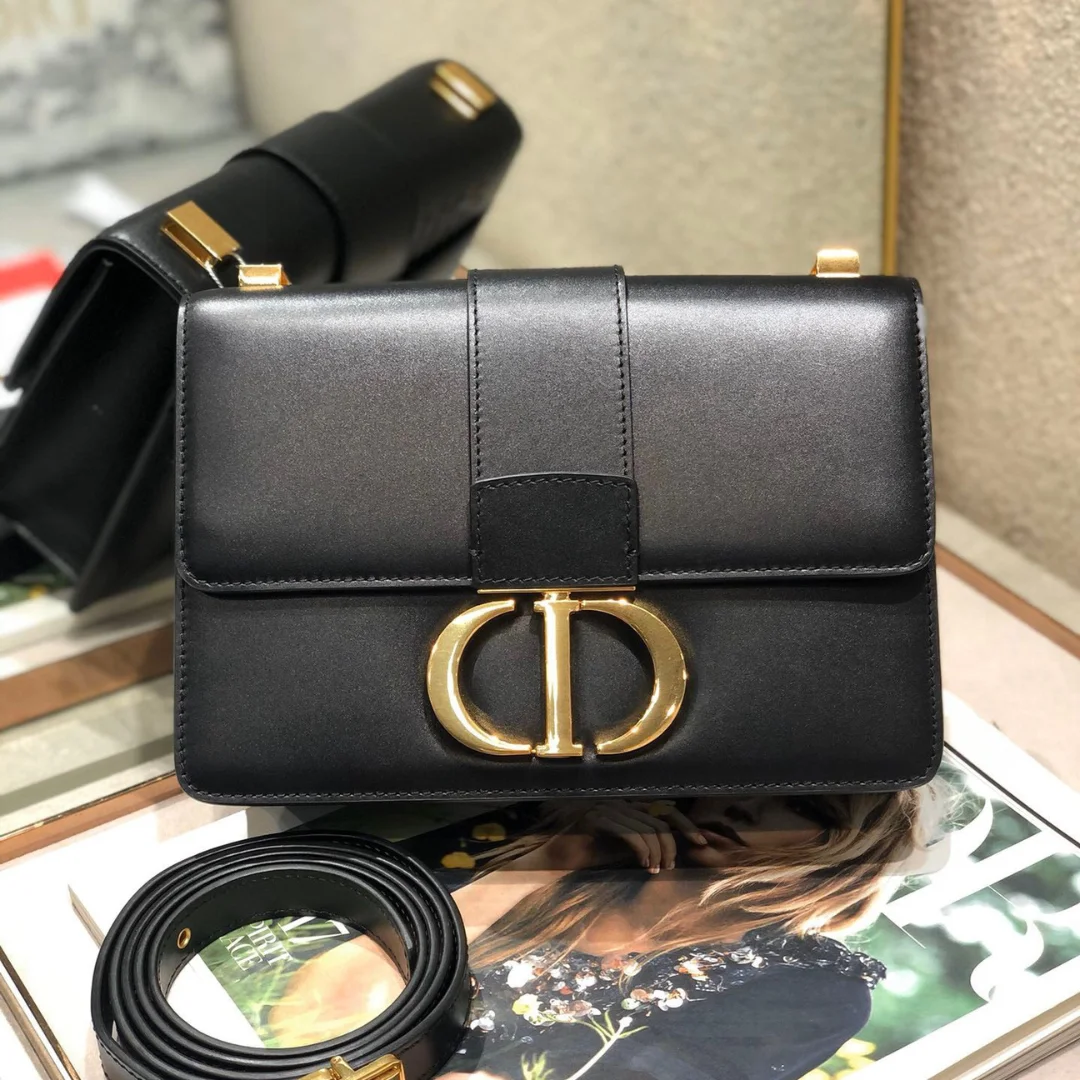 Dior 30 Montaigne High- Women’s Handbag Black with Gold Lock 24x17x8cm product view 1