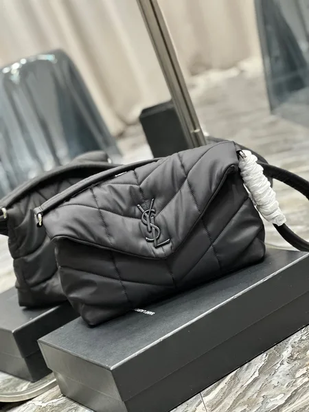 Saint Laurent Black Puffer Messenger Bag product view 2