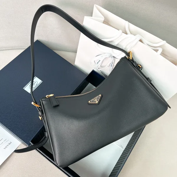 Prada Medium Aimée Shoulder Bag | Black product view 2