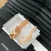 Chanel Women Beige Leather Slides product view 5