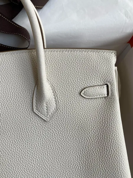 Hermès Birkin 25 cm Cream Togo Leather Gold Hardware Bag product view 4