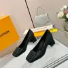 Louis Vuitton Women Black Block-Heel Pumps product view 1