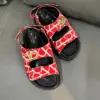 Valentino Women Red Patterned Fabric Sandals product view 2