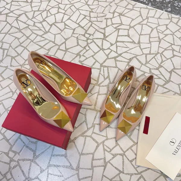Valentino Women Nude Patent Leather Heels product view 5