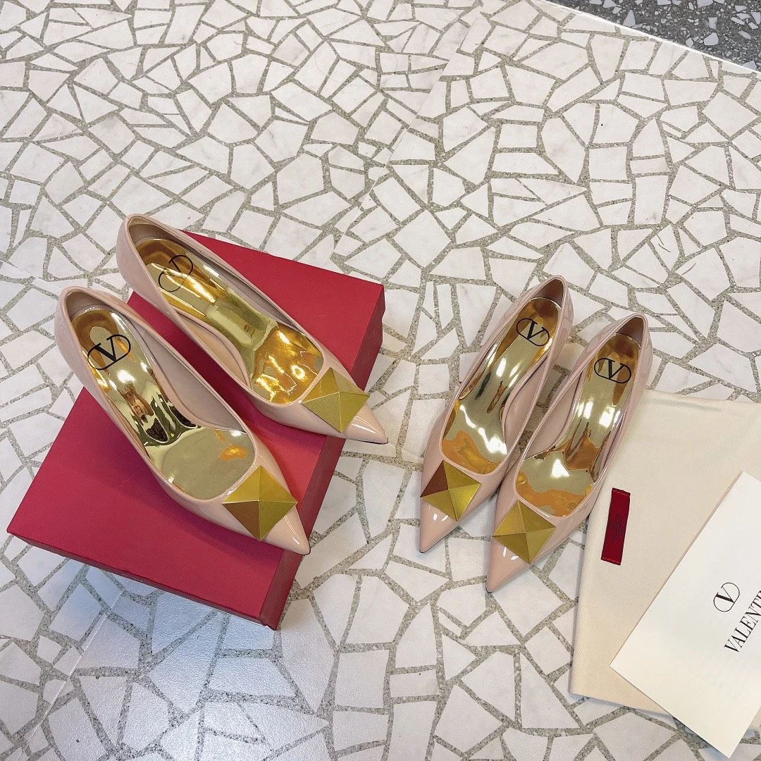 Valentino Women Nude Patent Leather Heels product view 5