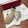 Valentino Women White Leather Studded Sandals product view 5