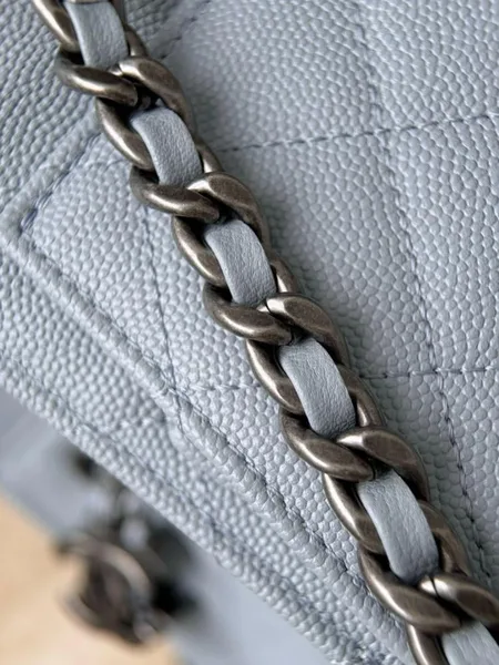 Chanel 25 Mini Blue Ruthenium Hardware Bag product view 4