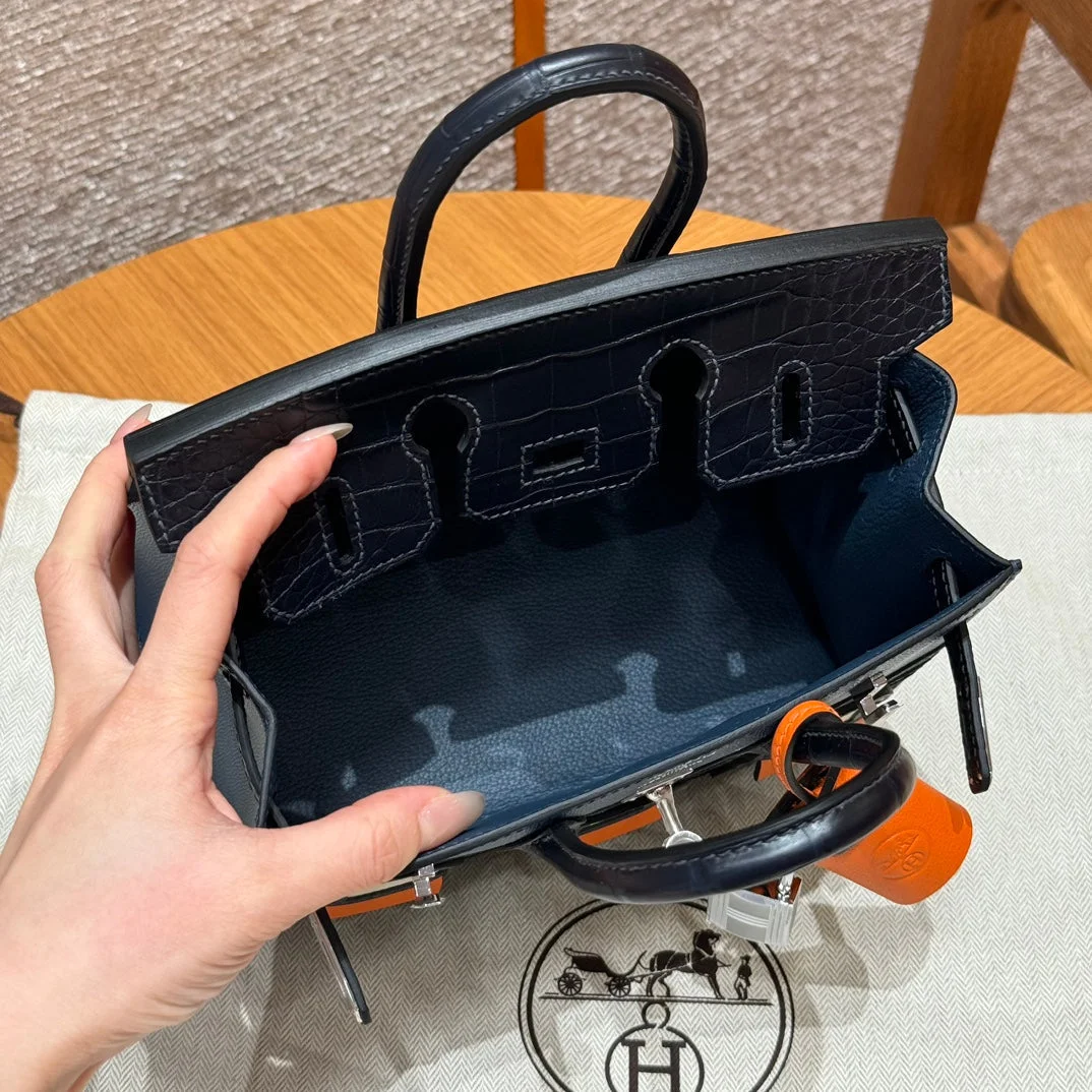 Hermès Birkin Faubourg Touch 20 In Navy Blue With Silver Hardware Bag product view 3