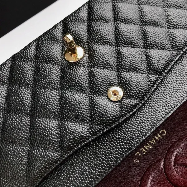 Chanel Classic Flap 25.5 Black Gold Hardware 187 factory Bag product view 5
