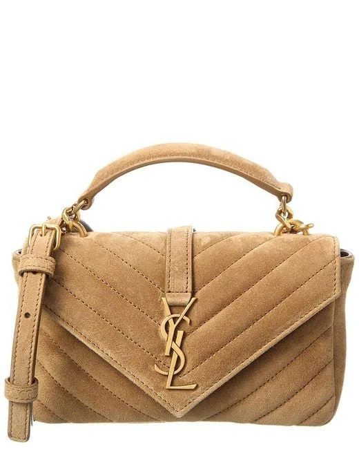 Saint Laurent Women’s Brown Mini Suede Bag product view 1