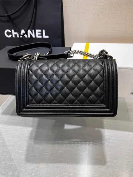 Chanel Boy Black Silver Hardware Woman’s 20 cm Bag product view 4
