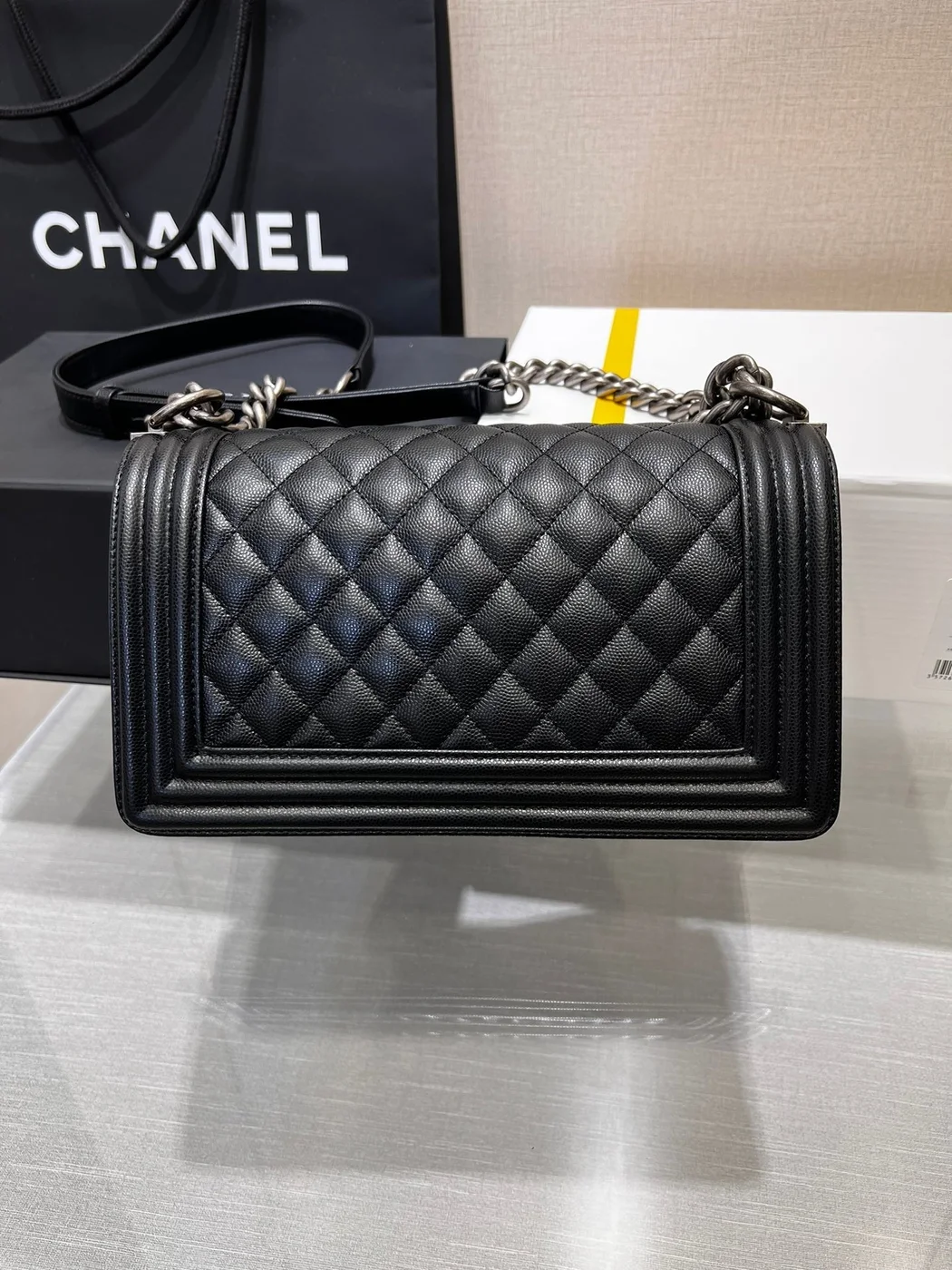 Chanel Boy Black Silver Hardware Woman’s 20 cm Bag product view 4