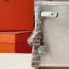 Hermès Kelly 25 Himalaya Albino Crocodile Leather Palladium Hardware Bag product view 6