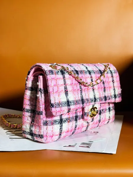 Chanel Mini Rectangular Flap Bag Pink, White and Black product view 5
