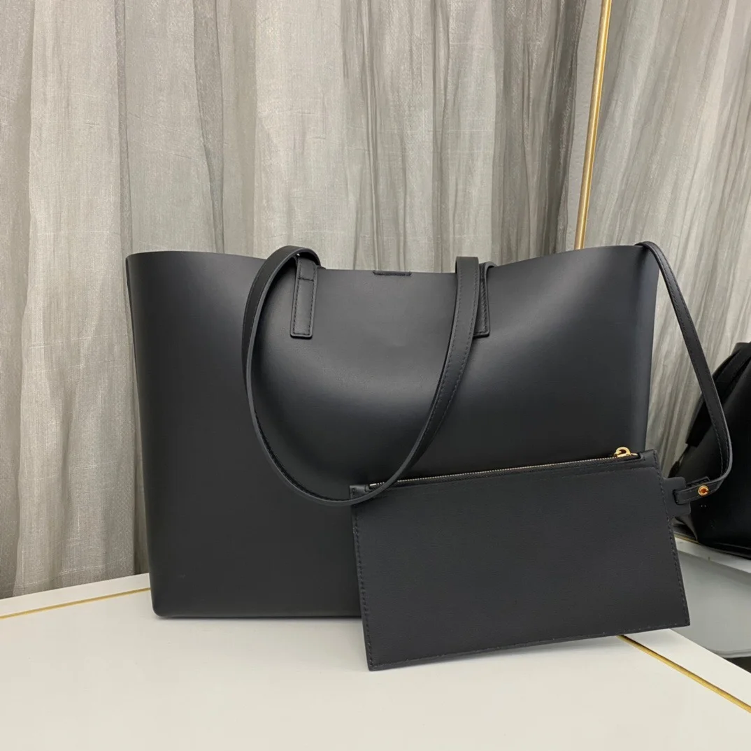 Saint Laurent East West grained leather tote product view 2
