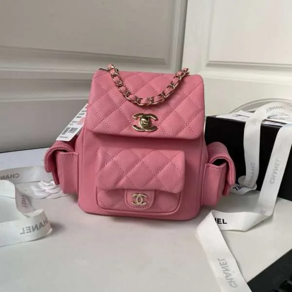 Chanel Backpack Duma Mini Pink Lock Gold 21.5×19.5x12cm product view 1