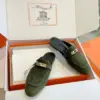 Hermès Women Green Suede Mules product view 5