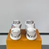 Louis Vuitton Men White And Gray Snakeskin Leather Sneakers product view 2
