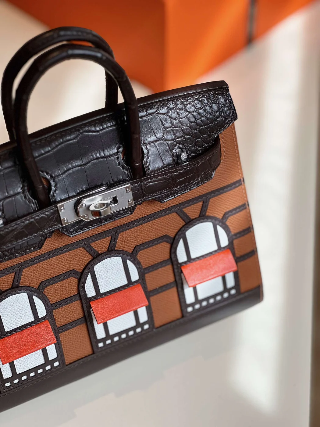 Hermès Birkin 20 Sellier Faubourg House Brown Palladium Hardware Bag product view 2