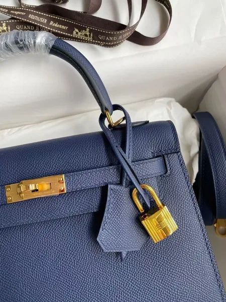 Hermès 25 Sellier Navy Epsom Bag product view 4