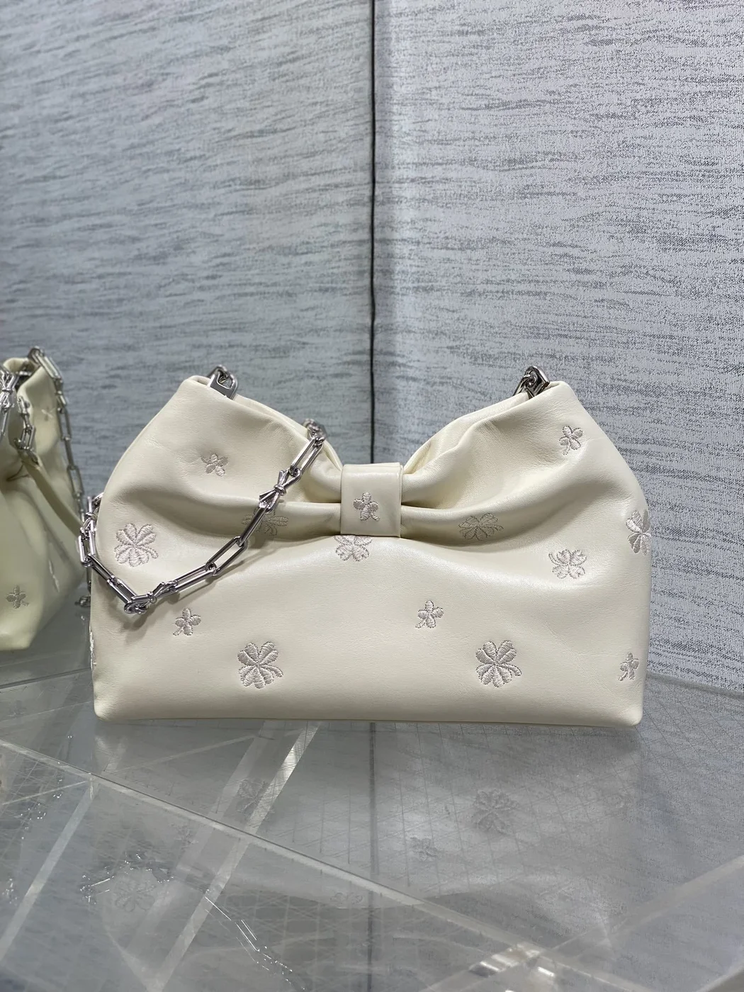 Dior Bow Bag Small Latte Lambskin product view 3
