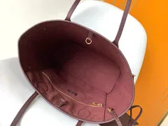 Louis Vuitton Neverfull MM Bag — Burgundy Embossed Monogram product view 7